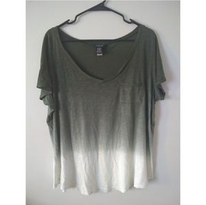 NWOT Torrid Olive Green Ombre Tee